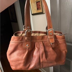 Coach Tan Leather Shoulder Bag